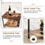 2-Tier 6 Bottles Wine Rack Free Standing Floor With Wine Glasses Holder,Wooden Table Top 