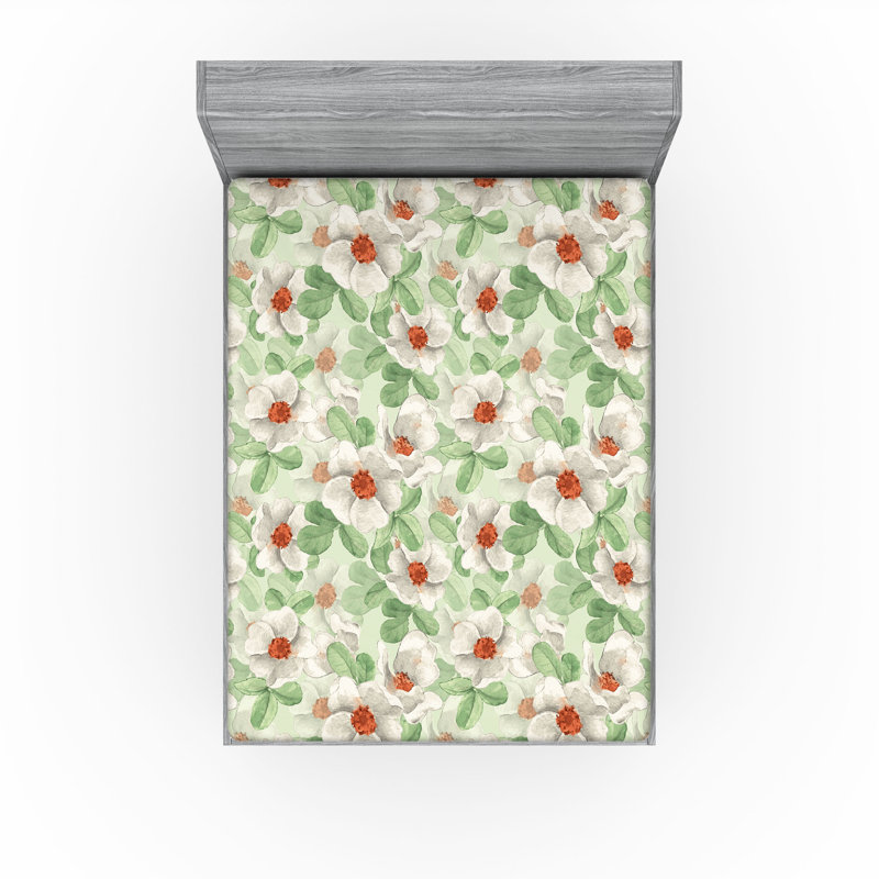 Drap-housse à motif floral bohème Ambesonne