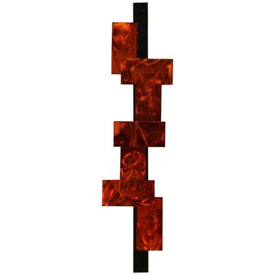 Meyerdirk Art Contemporary Geometric Steel Wall Art - Aged Orange
