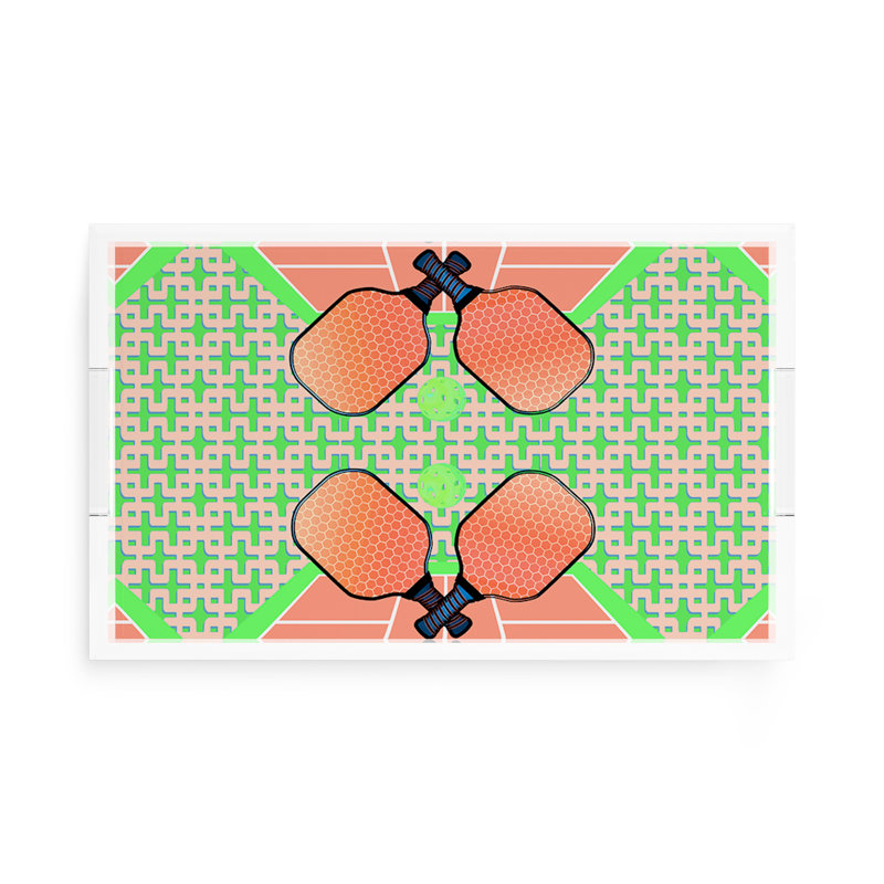 Plateau rectangulaire Pickelball Anyone, 2" H x 17" W x 10.5" D, Pam/Emma