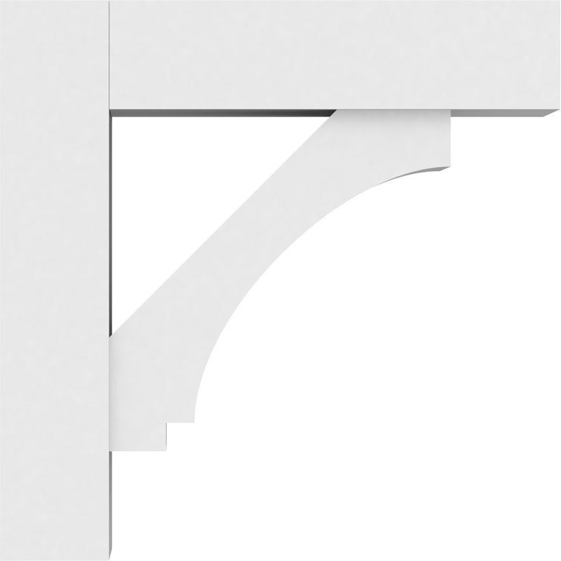 Support standard en uréthane Signature Imperial avec extrémités en bloc, brun clair apprêté, H 18 po x l 5 po x P 18 po