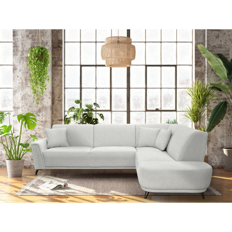 Vecellio 4 Seater Corner Sofa , Light beige, Right facing