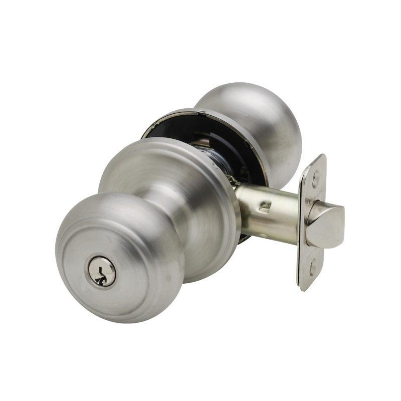 Bouton de porte Colonial, Acier inoxydable satiné