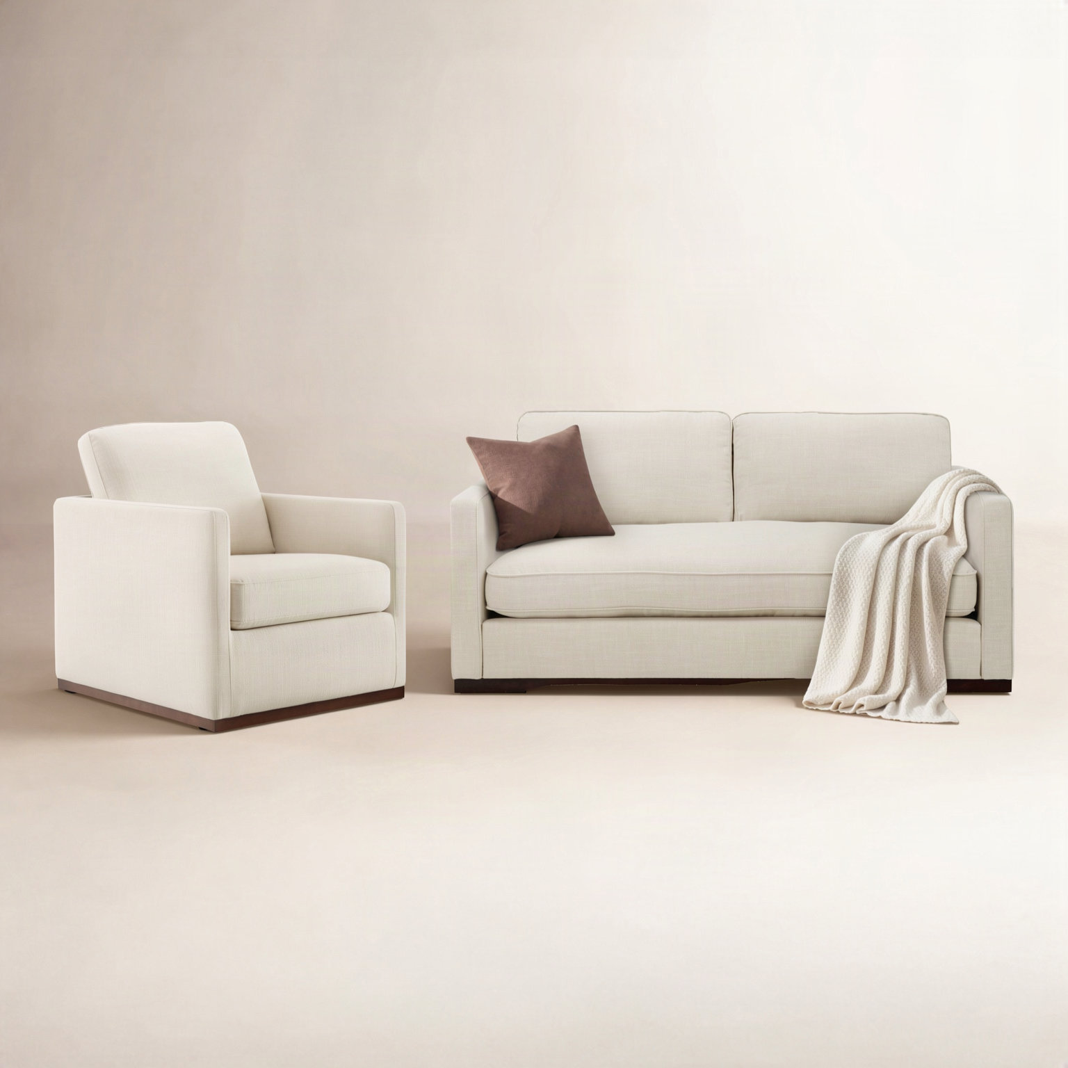 Bobbi 2-Piece Linen Living Room Set, Effie Linen Linen