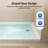 DeerValley 60"L X 34"W Shower Base in White with Single Threshold, Rectangle Acrylic Alcove Shower Pan for Bathroom Right Drain Location-110646309-124444028