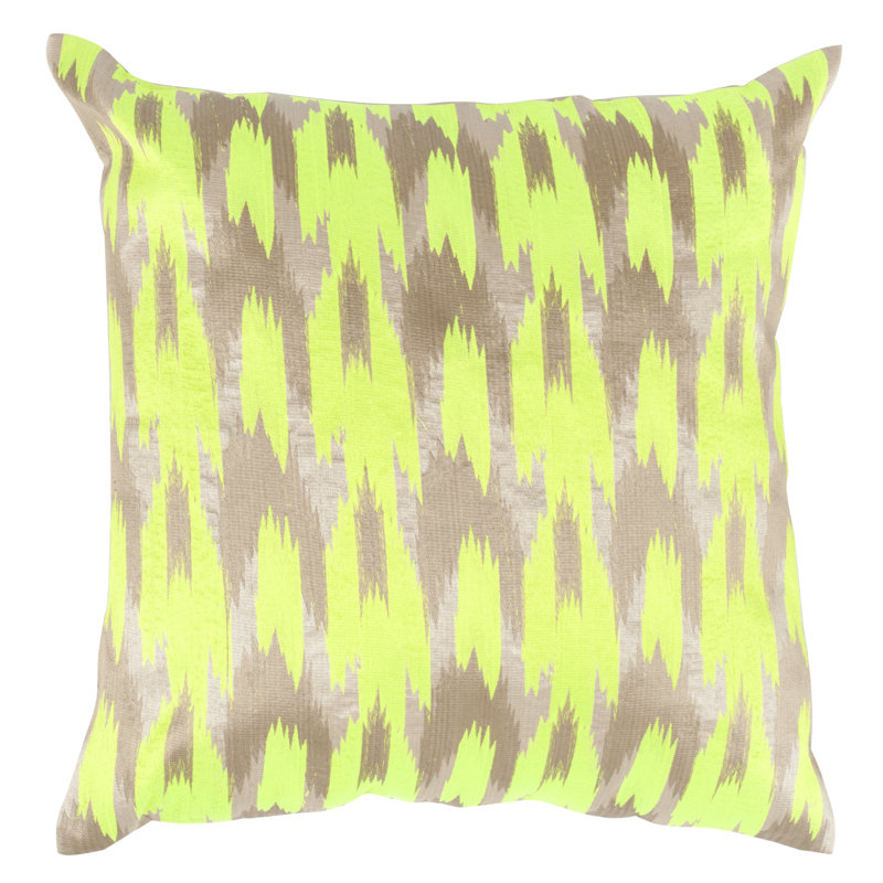Boho Chic Throw Pillow, Neon/Tangerine