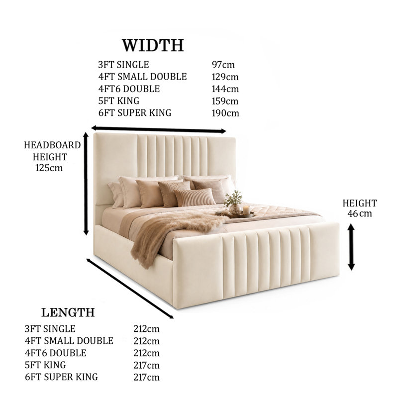 Bed, Beige, Super King (6')