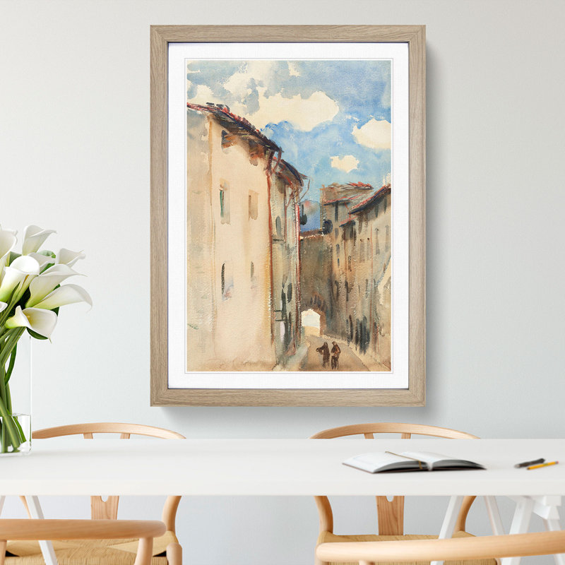 Camprodon by John Singer Sargent - Picture Frame Painting, Oak Framed, 65cm H x 48cm W x 2cm D