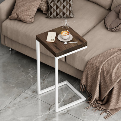Table d'appoint en forme de C rustique