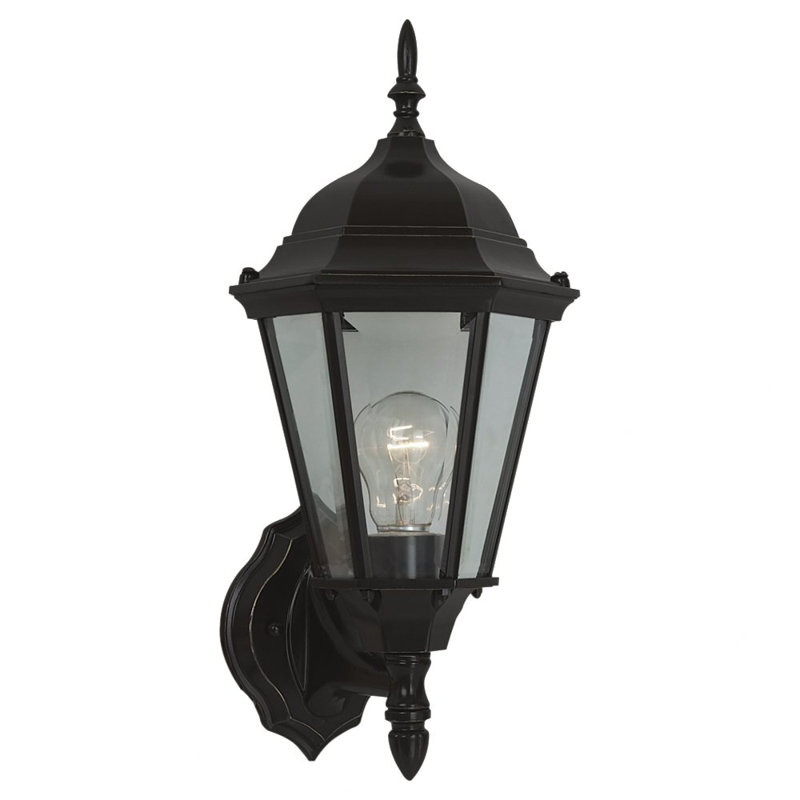 Bakersville One Light Outdoor Wall Lantern from Generation Lighting , 13W Self Ballasted Fluorescent, Antique Bronze