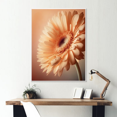 «Orange Gerbera Flower I», reproduction sur toile