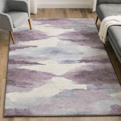 Premium Machine Washable Mayfield AMF2259 Swirls Rug