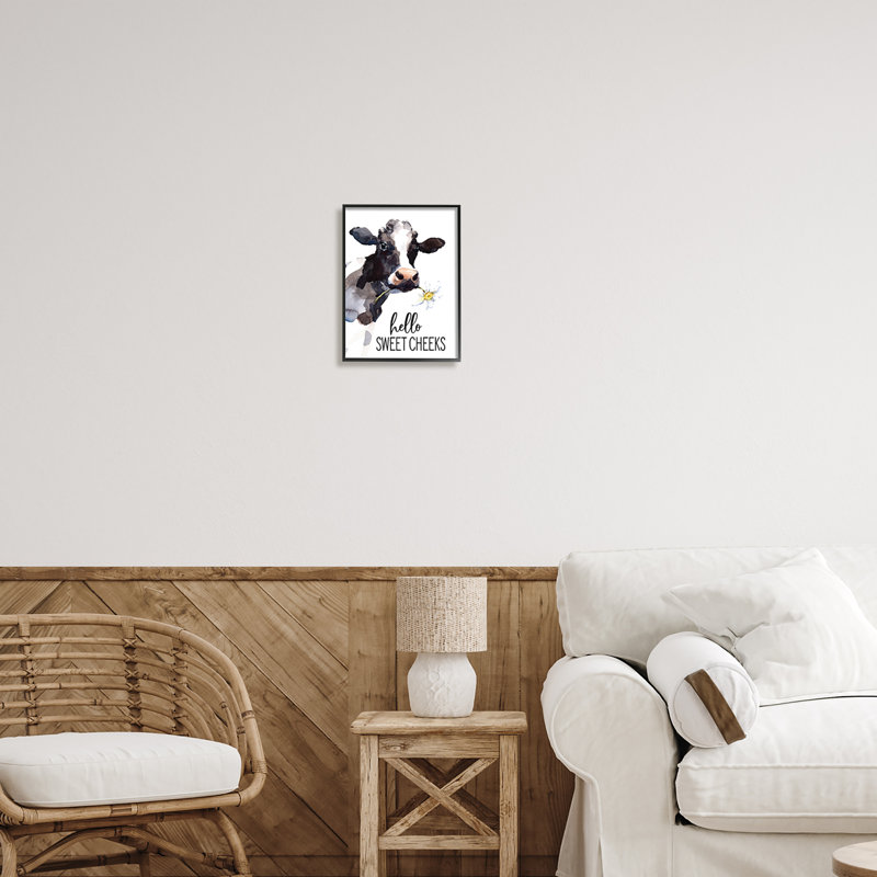 Hello Sweet Cheekes Country, Giclée encadrée noir minuit, H 14 po x l 11 po x P 1,5 po