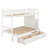 Twin Over Full/Twin Bunk Bed With Shelves And Drawers-364463681
