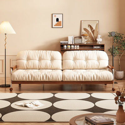 French Retro Cream-style Off-white Sofa