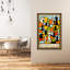 Impression d'art abstrait géométrique coloré-129965183
