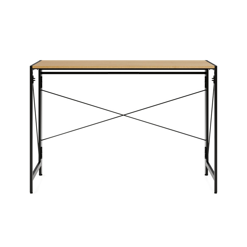 43 inch Folding Home Office Desk for Home or Office, Black / Teak