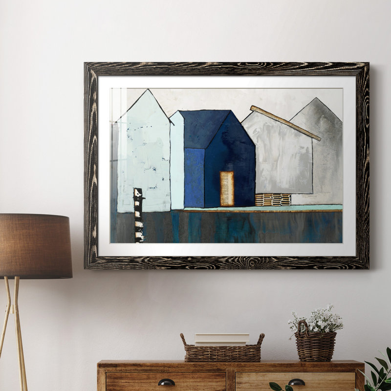 «Empty Village», reproduction sur toile encadrée, H 31,5 po x l 23,5 po x P 1,5 po, Papier avec cadre noir
