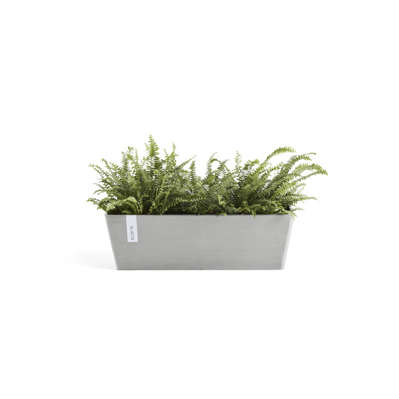 Pot Planter, 8" H x 32" W x 7.75" D, White