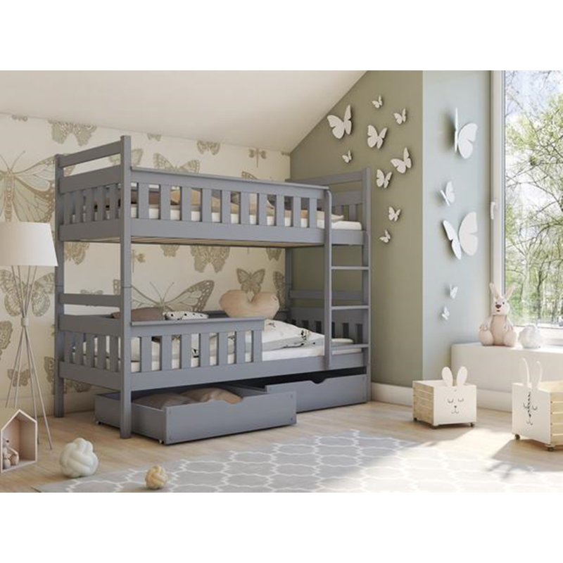 Clemmer Standard Bunk Bed, Grey