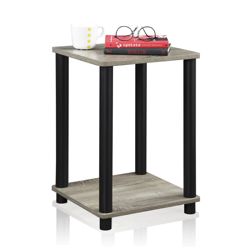 End Table, French Oak Gray, Black