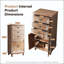 Armoire de rangement rustique en bois avec porte découpée décorative - H 50,79 po-1246535547