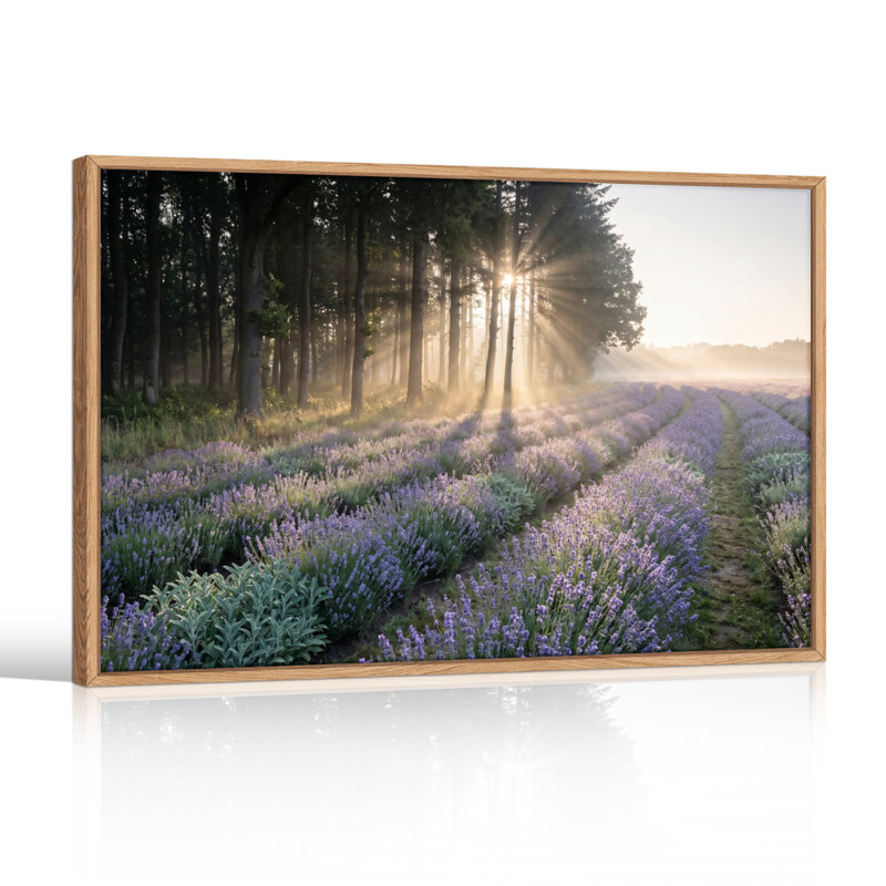Ensemble de 1 tableau sur toile « Forêt de lavande », 24"H x36"W, Natural