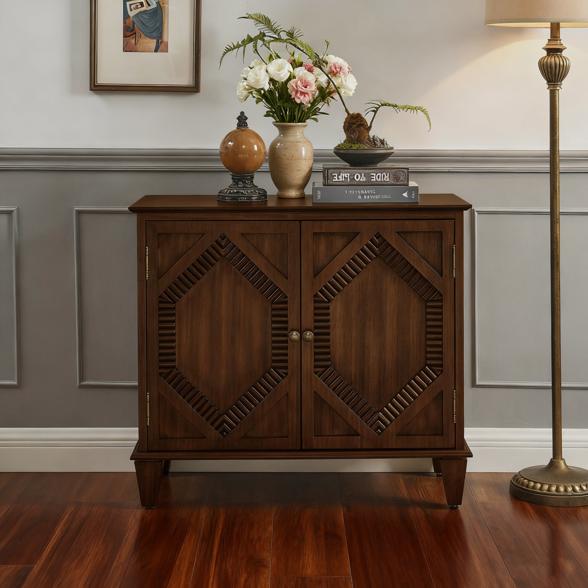 Winston Porter Mid Century Modern Buffet Sideboard Accent Cabinet