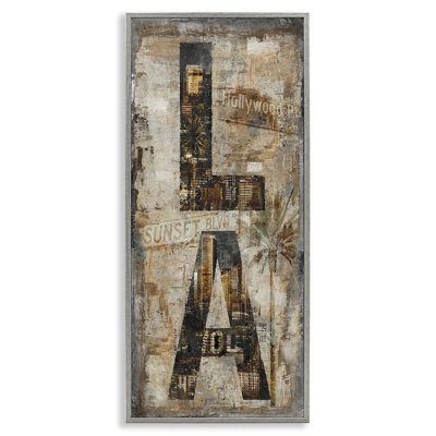 Los Angeles Montage Collage Giclee Art by Luke Wilson