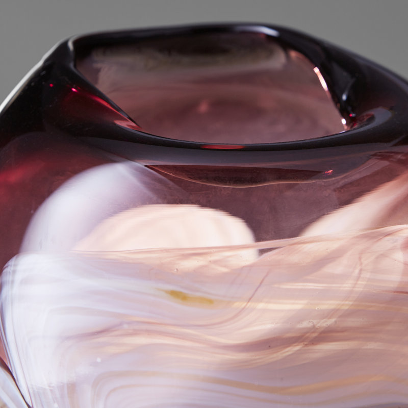 Sao Glass Table Vase, 11" H x 7.25" W x 7.25" D