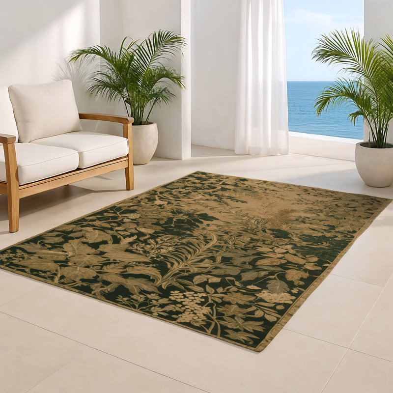 Tapis d'intérieur et d'extérieur brun Nature, Rectangulaire 8 pi x 10 pi