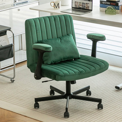 Chaise de bureau Green Velvet Criss Cross