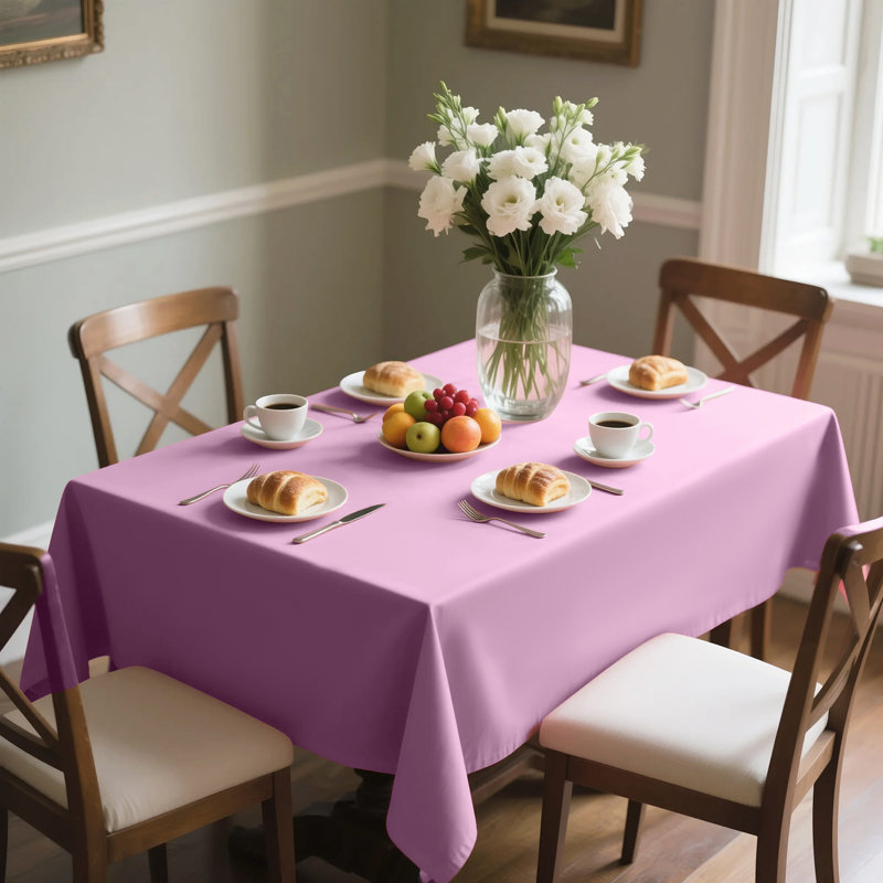 Nappe L 54 po x l 102 po imperméable et infroissable en polyester rose pour l'intérieur et l'extérieur, Rose
