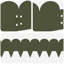 103 cm W Steel Lawn Edging Fencing with 20-132604192-132604189