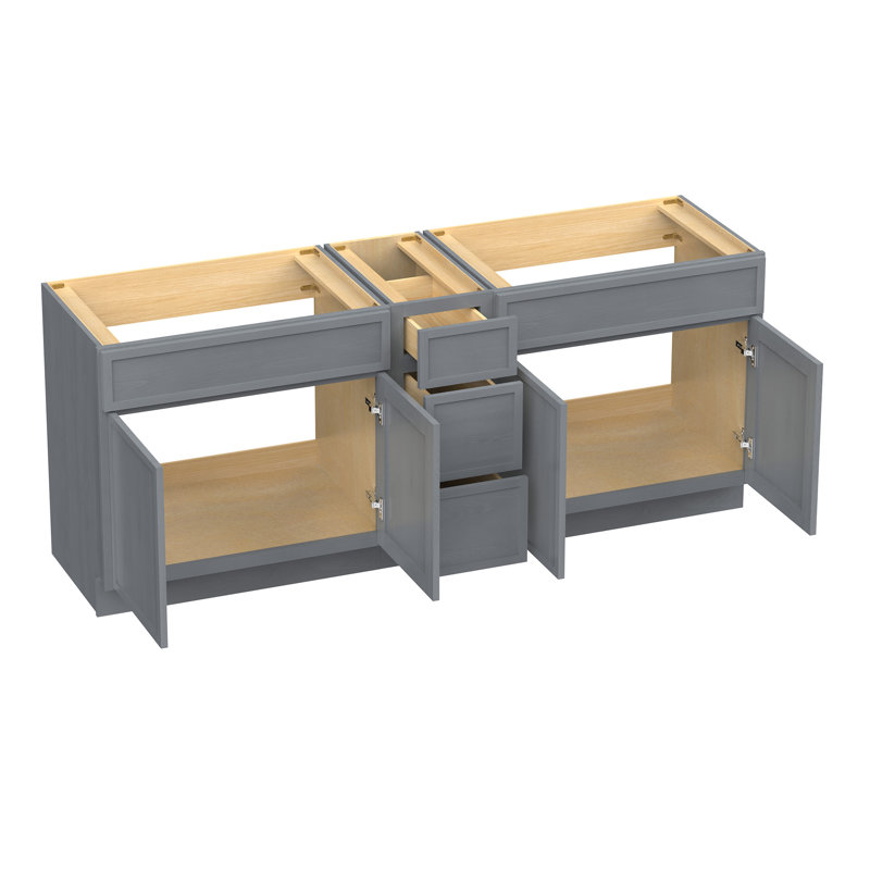 Base de meuble-lavabo double 90 seulement, Argent