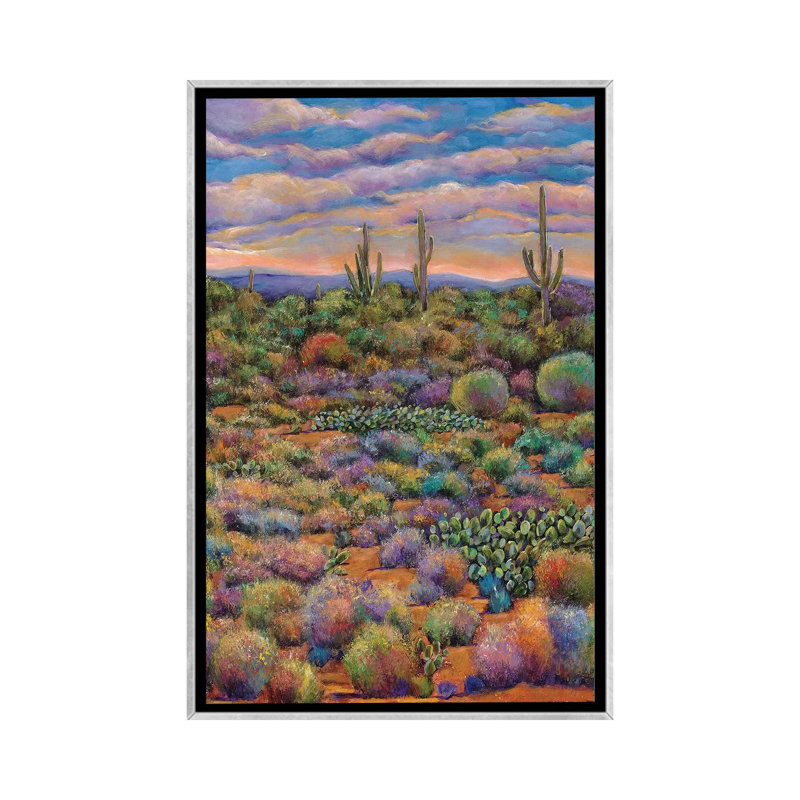 «Reach for the Sky» par Johnathan Harris - reproduction d'art, H 40 po x l 26 po x P 1,5 po, Toile avec cadre argenté