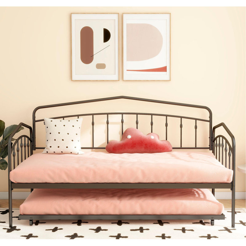 Lit de jour simple avec gigogne Black Fox - élégant et peu encombrant
