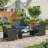 4-Piece All-Weather Patio Conversation Furniture Set, 3 Upholstered Seats With Removable Washable Cushions, 1 Side Table With Scratch-Resistant Tempered Glass Tabletop-184794948