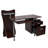 Latitude Run® Stylish Computer Desk with Storage, Chocolate