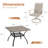 Northridge 4-Person Square Patio Dining Set with Dining Table and 4 Textilene Swivel Dining Chairs-342068141
