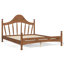 Solid Pine Queen Platform Bed with Elegant Headboard and Slatted Support-133400899