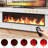 66" Fireplace Tv Stand For 75 Inch Tv, Led Fireplace Tv Stand & Modern Media Tv Console With Drawers, Entertainment Center With Fireplace, Electric Fireplace Tv Stand For Living Room, Bedroom -128923949