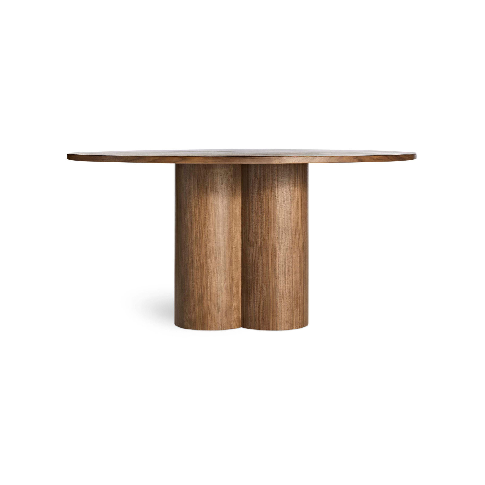 4 Quarter Round Dining Table, Walnut, 60" W x 60" L