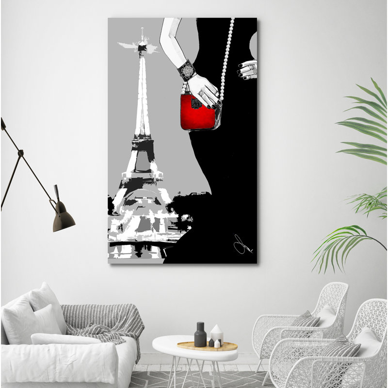 " Paris Nights ", 60" H x 36" W x 1.5" D, Wrapped Canvas