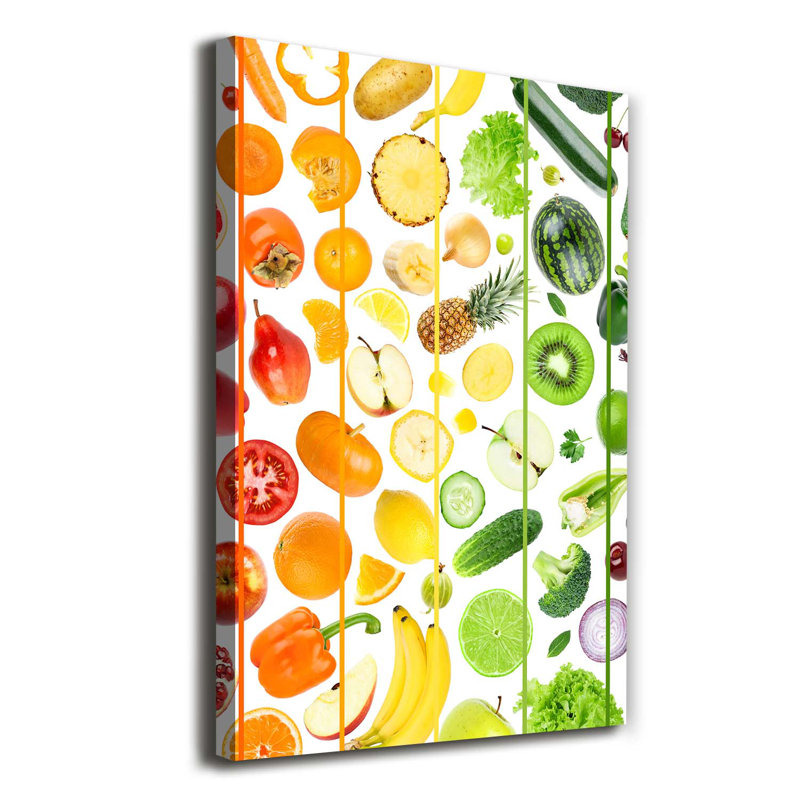 Fruits And Vegetables - Wrapped Canvas Print