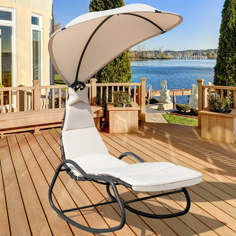Chaise longue avec support Rowley, Beige