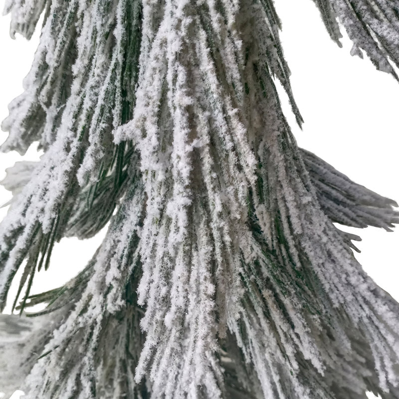 Arbre de Noël artificiel en forme de pin lourdement floqué - 47 po