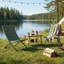 Folding Beach Chairs Set of 2 Foldable Camp Chairs-2074734856