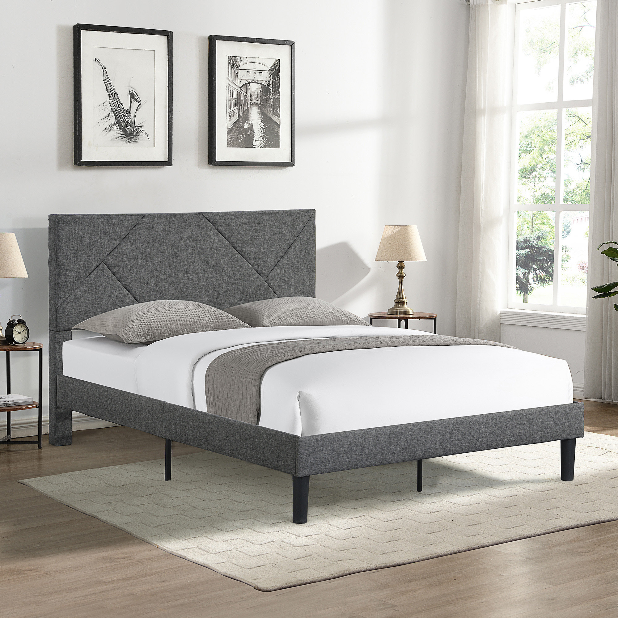 Latitude Run® Hamud Queen Tufted Platform Bed - Wayfair Canada