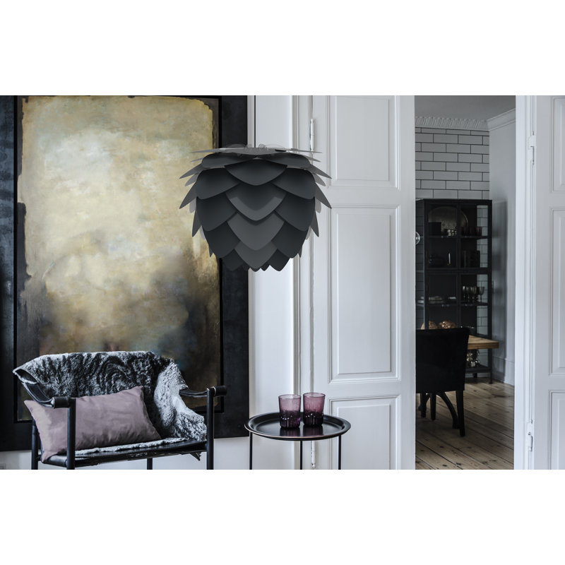 Aluvia 1 - Light Unique/Statement Pendant, 18.9" H x 23.3" W, Graphite, White